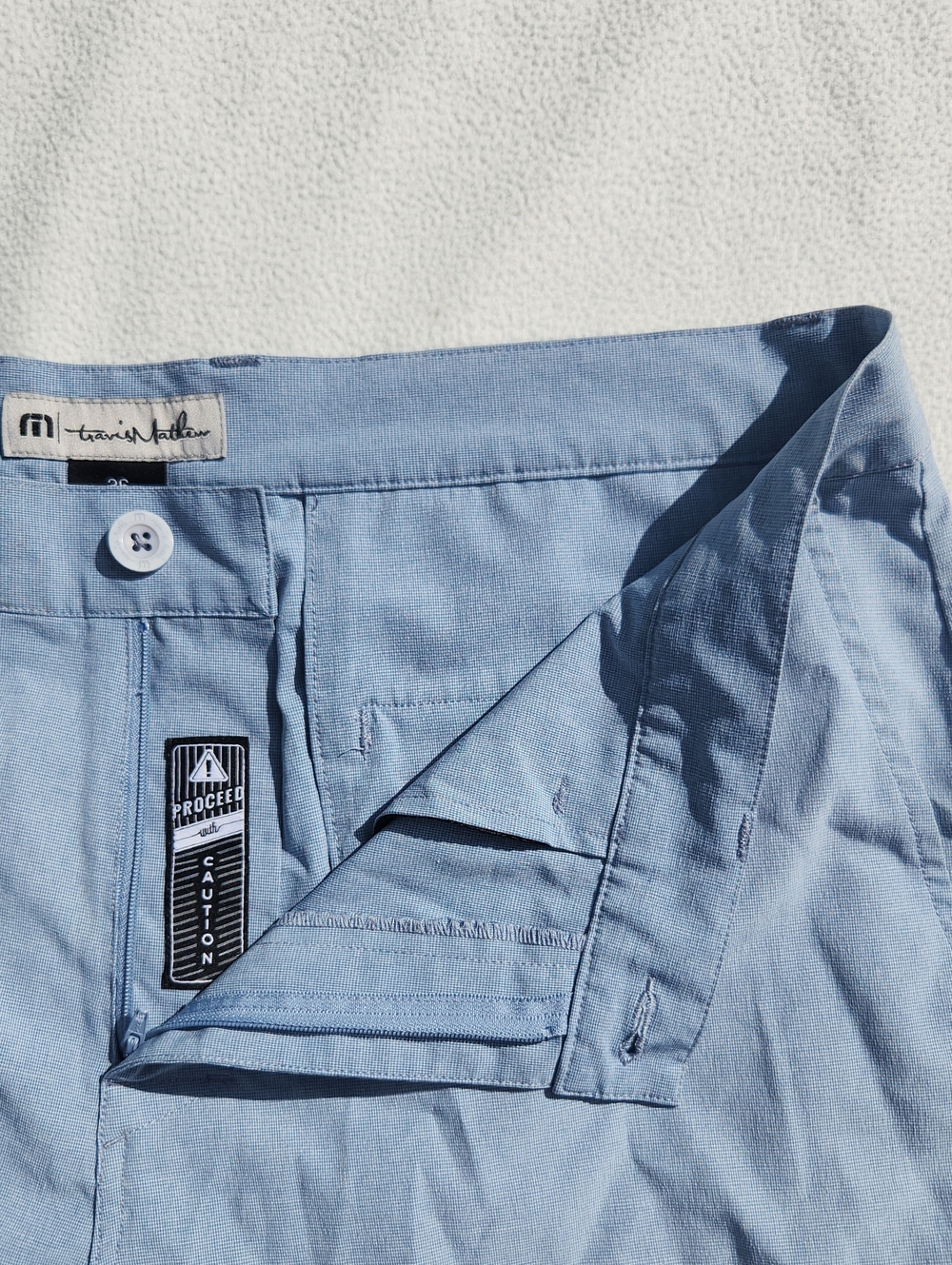 TravisMathew Men’s Light Blue Performance Golf Chino Shorts - Size 36 - Picture 7 of 10